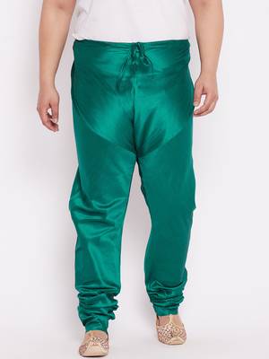 Men's bottle green silk blend pyjama 1