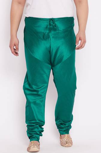 Men's bottle green silk blend pyjama