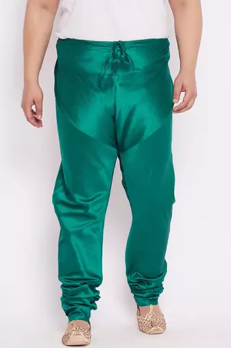 Men's bottle green silk blend pyjama