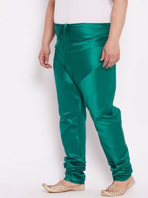 Men's bottle green silk blend pyjama 2