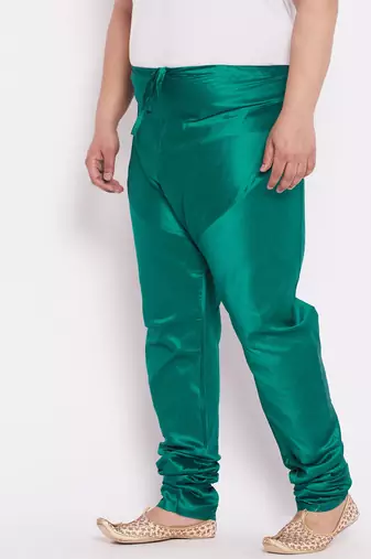 Men's bottle green silk blend pyjama