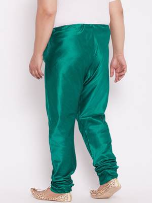 Men's bottle green silk blend pyjama 3