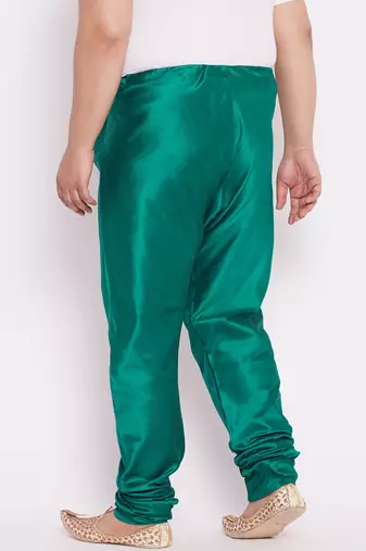 Men's bottle green silk blend pyjama