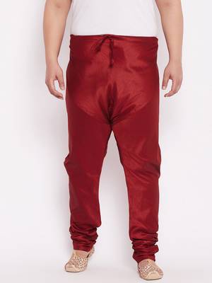 Men's maroon silk blend pyjama 1