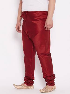 Men's maroon silk blend pyjama 2