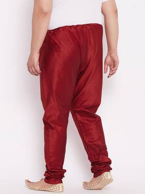 Men's maroon silk blend pyjama 3