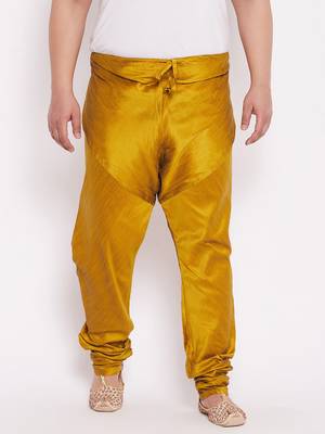 Men's mustard silk blend pyjama 1