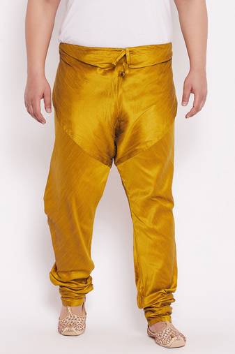 Men's mustard silk blend pyjama