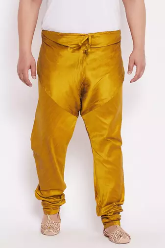 Men's mustard silk blend pyjama