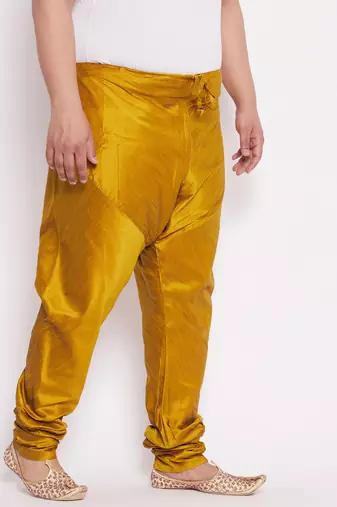 Men's mustard silk blend pyjama