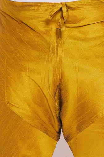 Men's mustard silk blend pyjama