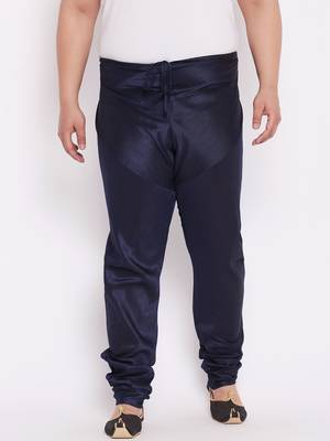 Men's navy blue silk blend pyjama 1