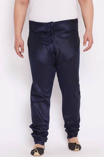 Men's navy blue silk blend pyjama