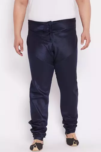 Men's navy blue silk blend pyjama