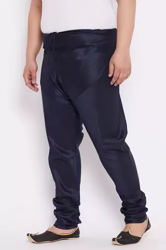 Men's navy blue silk blend pyjama