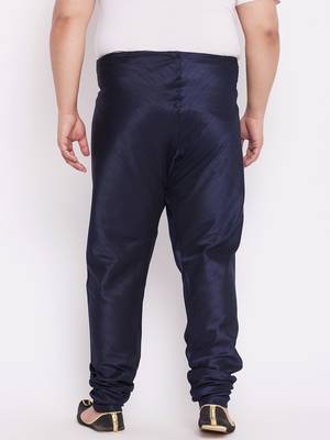 Men's navy blue silk blend pyjama 3