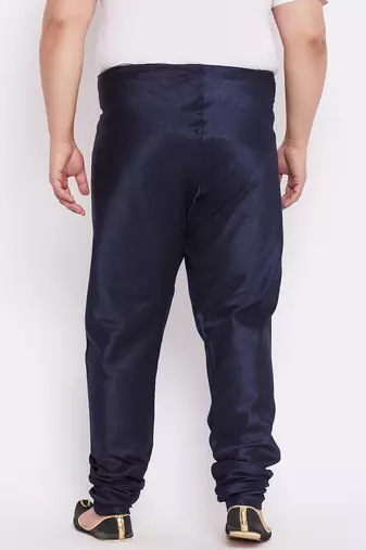 Men's navy blue silk blend pyjama