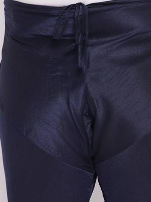 Men's navy blue silk blend pyjama 4