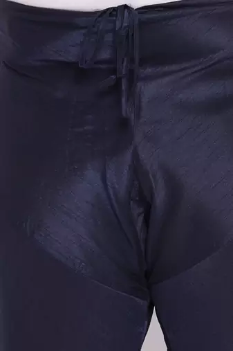 Men's navy blue silk blend pyjama