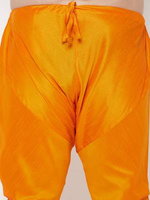 Men's orange silk blend pyjama 4