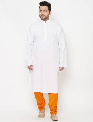 Men's orange silk blend pyjama 5