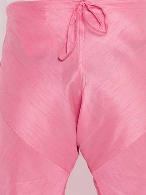 Men's pink silk blend pyjama 4