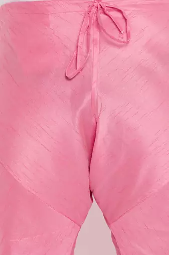 Men's pink silk blend pyjama