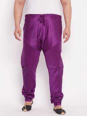 Men's purple silk blend pyjama 1