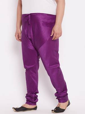 Men's purple silk blend pyjama 2