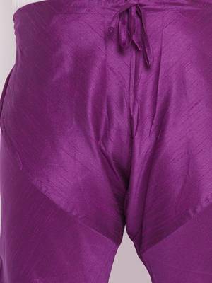 Men's purple silk blend pyjama 4