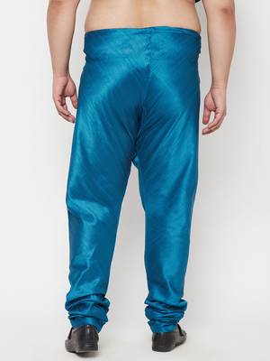 Men's turquoise silk blend pyjama 3