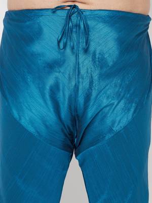 Men's turquoise silk blend pyjama 4