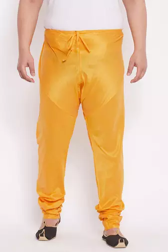 Men's yellow silk blend pyjama
