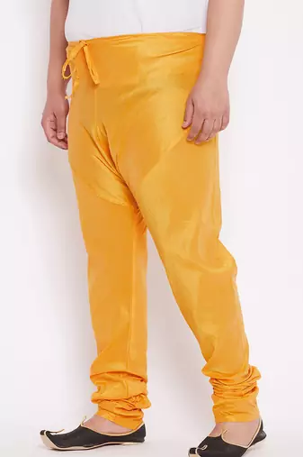 Men's yellow silk blend pyjama