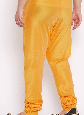 Men's yellow silk blend pyjama 3
