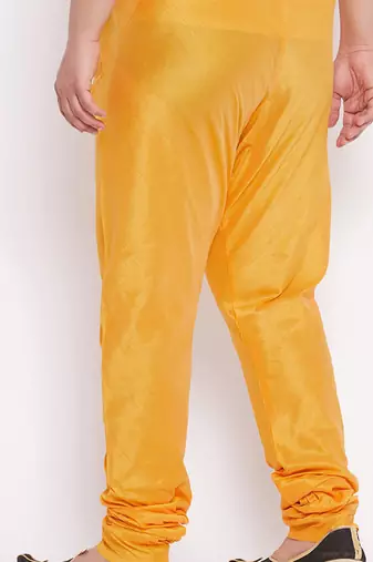Men's yellow silk blend pyjama