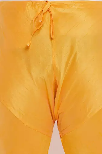 Men's yellow silk blend pyjama