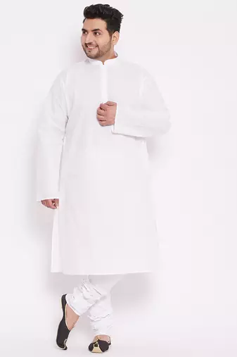 Men's white cotton pyjama