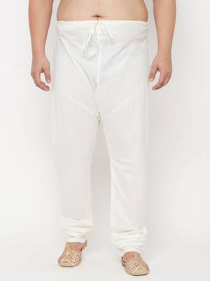 Men's white cotton blend pyjama 1