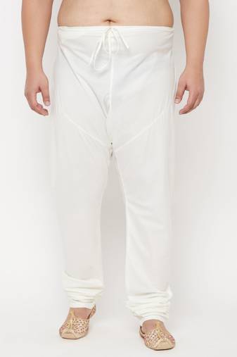 Men's white cotton blend pyjama