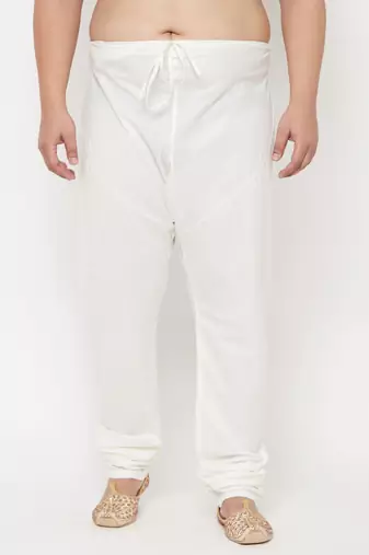 Men's white cotton blend pyjama