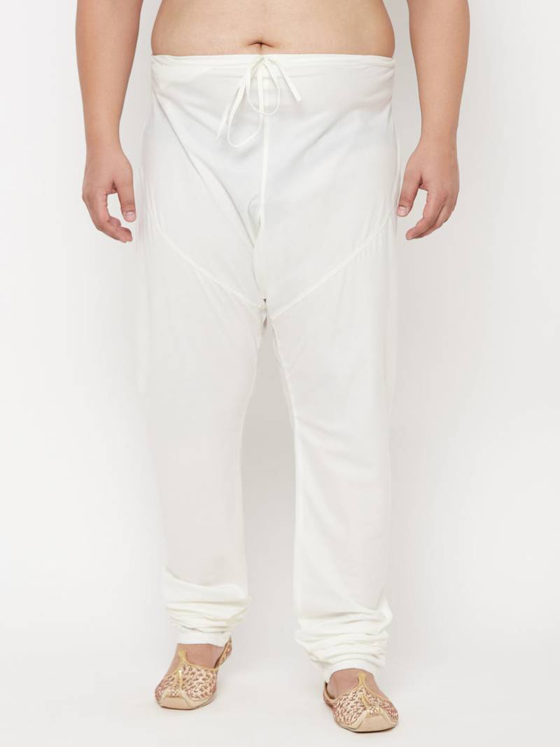 Men's white cotton blend pyjama