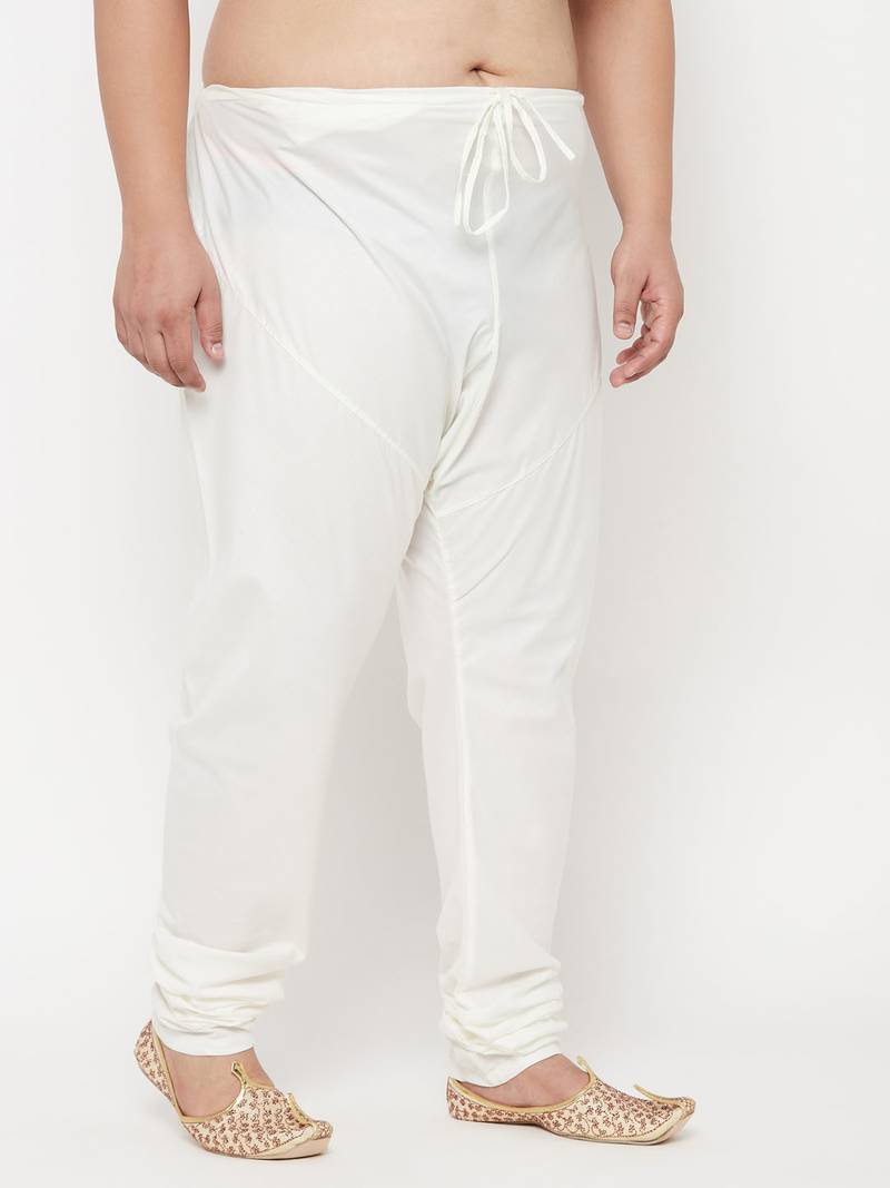 Men's white cotton blend pyjama