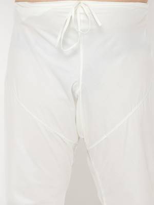 Men's white cotton blend pyjama 4