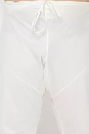 Men's white cotton blend pyjama