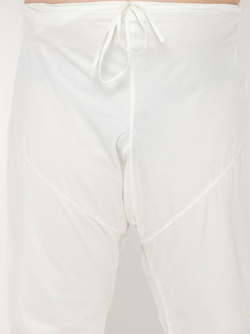 Men's white cotton blend pyjama