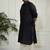 Men's black and cream cotton blend pathani kurta set
