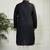 Men's black and cream cotton blend pathani kurta set