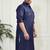 Men's blue cotton blend kurta
