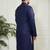 Men's blue cotton blend kurta